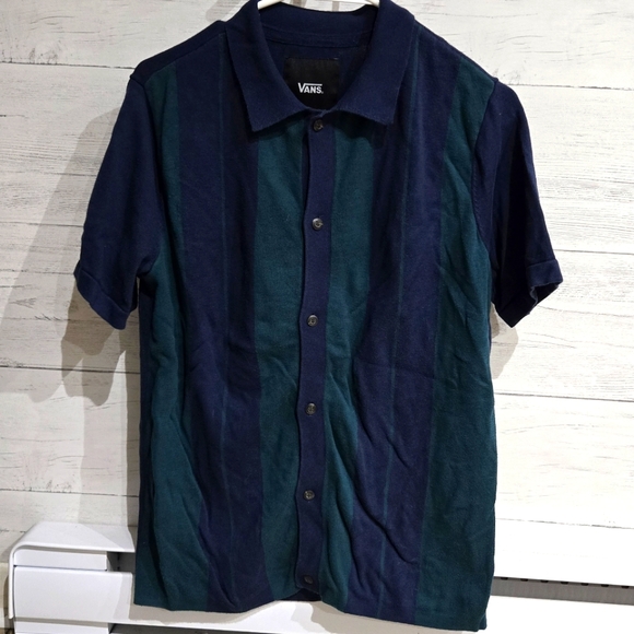 Vans Buttonwood Knit Polo Shirt Small - Picture 2 of 7